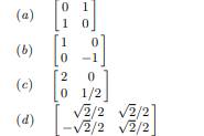 Which of the following matrices are orthogonal?