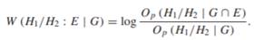 On a generalized odds and the weight of evidence Let p denote a probability distribution over a...-2