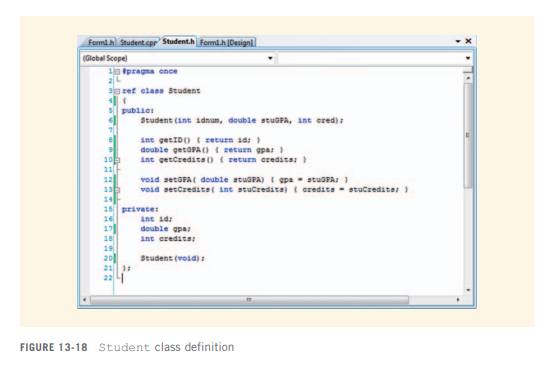 Which line(s) define an accessor?