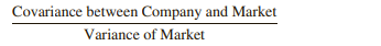 The beta of a stock is found by running a regression with the monthly return on a market index as...