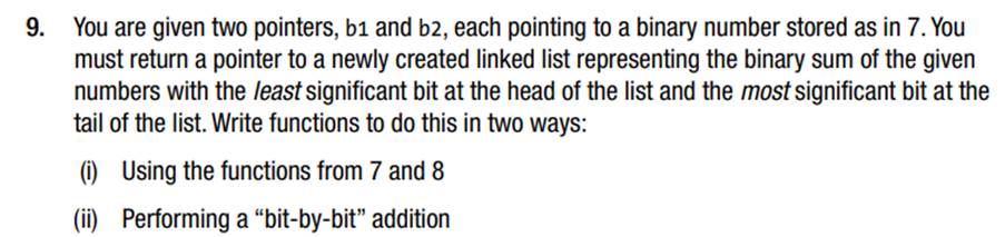 Repeat exercises 7, 8, and 9, but this time, store the bits with the most significant bit at the...-2