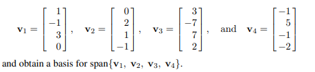 Examine the linear dependence of vectors