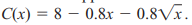 NATIONAL CONSUMPTION Assume that total national consumption is given by a function C(x), where x is...