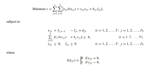 In Section 12.1 we provided a formulation for a large-scale multi-item production-scheduling...-1