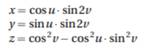 Generate four plots on the one page with the following bodies: (a) Cross-cap where u and v range...-1