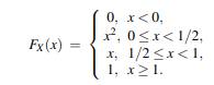 Show that E[X] = 7/12 if X has cdf