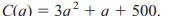 MARGINAL ANALYSIS Suppose the total cost in dollars of manufacturing q units is a. Use marginal...