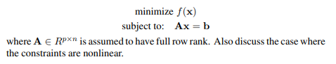 Determine the Lagrange multipliers for the optimization problem