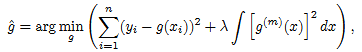 Suppose that a curve ˆg is computed to smoothly fit a set of n points using the following formula:...