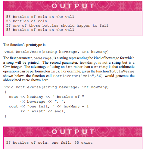 Write a program that prints three verses of the classic song “One hundred bottles of on the wall” as...-1