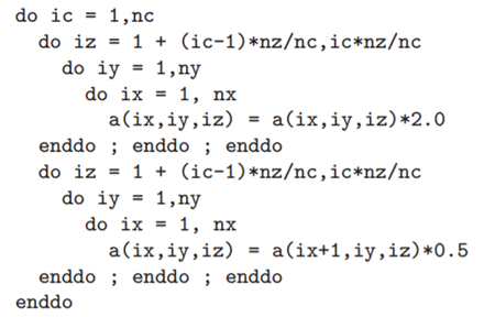 Can the following loop-nests be strip-mined? Why? Consider the restructured version of loops 41091...-1