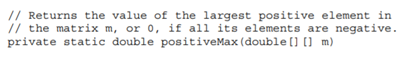 A two-dimensional array matrix represents a square matrix with the number of rows and the number of...