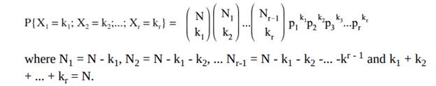 Assume a multinomial sample space is generated with more than three binomial random variables with...