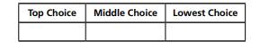 Beliefs About Teacher Influence—Forced Choice Activity You will see several groups of three...-4