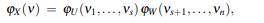 where ? U is an s-variate normal characteristic function, and ? W is a t-variate normal...-3