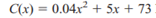 PRODUCTION COST Suppose the cost of producing x units of a particular commodity is a. Use marginal...