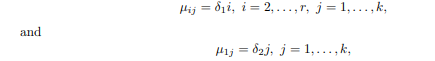 Create an R program that will produce an artificial data set from an r×k factorial experiment with...