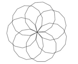 Interesting flower-like shapes can also be drawn by repeatedly drawing polygons that are rotated...-2