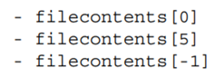 Recall that Python string indexing allows us to access individual characters. What character do we...