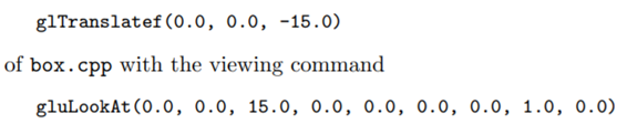 Replace the translation command There is no change in what is viewed (Figure 4.45). In fact, the...-1