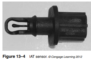 This sensor (Figure 13–4) is an NTC thermistor that varies its resistance in response to the...