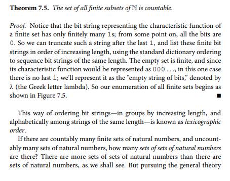 This problem refers to Theorem 7.5 and its proof. (a) Why can’t the proof proceed by enumerating...