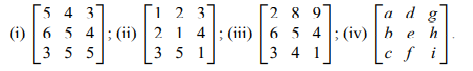 Find the determinants of the following matrices using co-factors: