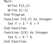 Determine the value of the following expressions: a. Sqrt(4) b. Int(3.9) Determine the value of the...-1