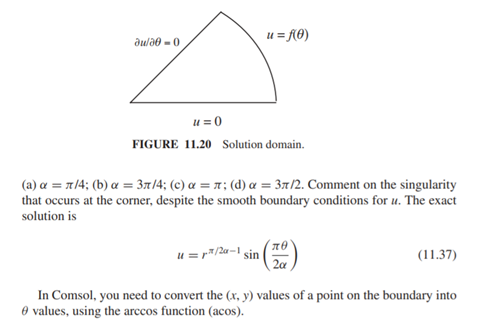 Project. Solve Laplace’s equation [Eq. (11.33)] in the region shown in Figure 11.20 with the...-2