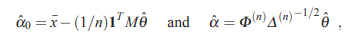 Show that the solution (aˆ 0,aˆ) takes the form where for 1 an n×1 vector of one’s and ¯x the...-1