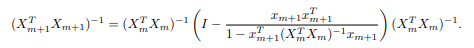 Let X k = [x 1 ,...,x k ] T be a k × p matrix. If is available it is possible to compute using the...-3