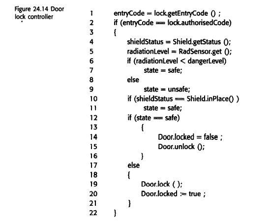 The door lock control mechanism in a nuclear waste storage facility is designed for safe operation....