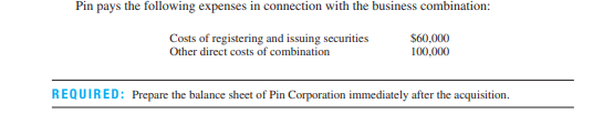 Prepare balance sheet after acquisition Comparative balance sheets for Pin and San Corporations at...-2