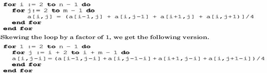 In the section on transformation frameworks, we discussed loop permutation and reversal as two...-1