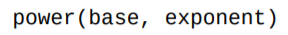 Write a function that returns the value of base raised to the exponent power, without using the **...