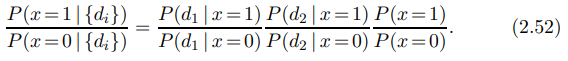 Let x, d1 and d2 be random variables such that d1 and d2 are conditionally independent given a...