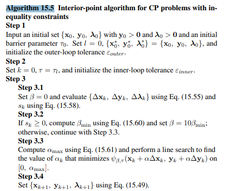 Apply Algorithm 15.5 to the CP problem-2