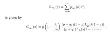 Consider a modification of the M/G/1 queue with FCFS scheduling so that after the completion of a...-5