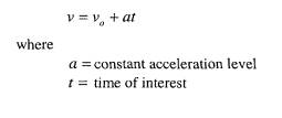 Write a small program based on the simple physics problem of calculating the velocity of a body...-1