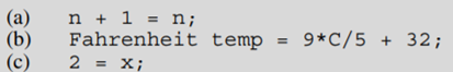 Translate the following into Java statements: (a) Add 1 to the value of i and store the result in i....