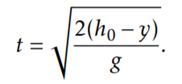 The position of a ball at time dropped with zero initial velocity from a height is given by where g...-9