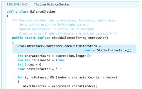 Use the class OurStack from the previous exercise in a program that demonstrates the class...-1