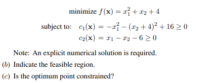 (a) Solve the following minimization problem by using a graphical method: