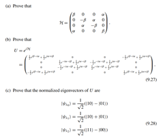 Let H be the Hamiltonian of a 2-qubit system such that where X and Z are Pauli matrices and a and ß...-2