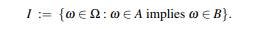 Let A and B be subsets of ?. Put Show that A n I = A n B.