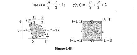 Show that the following integral over a four-sided region bounded by the curves shown in Figure 6.48...-2