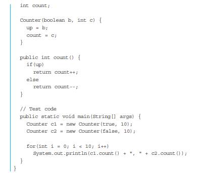 Consider the following Counter class. As you can see, a Counter object counts either up or down,...-2