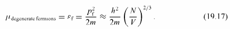 Using equation 19.17, give a rough estimate of the energy of the Fermi surface in eV and the...