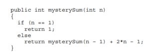 What is the return value of mystery Sum(10), where Justify your answer by using mathematical...