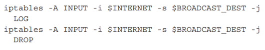 What do the following iptables rules do? where the option -i specifies the interface name the rule...